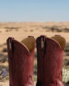 Pair of Women's Cowboy Boots Mockup