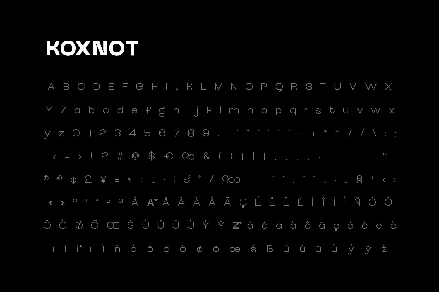 Koxnot Display Font