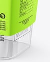 Clear Plastic Cup with Paper Holder Mockup