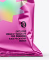 Matte Metallic Snack Bag Mockup