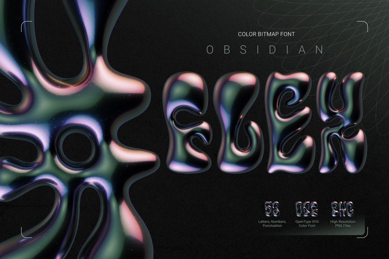 Obsidian Flex - Color Bitmap Font