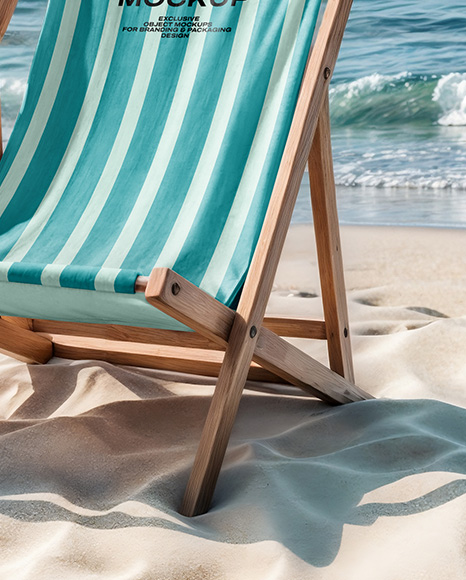 Beach Chair on the Seashore Mockup