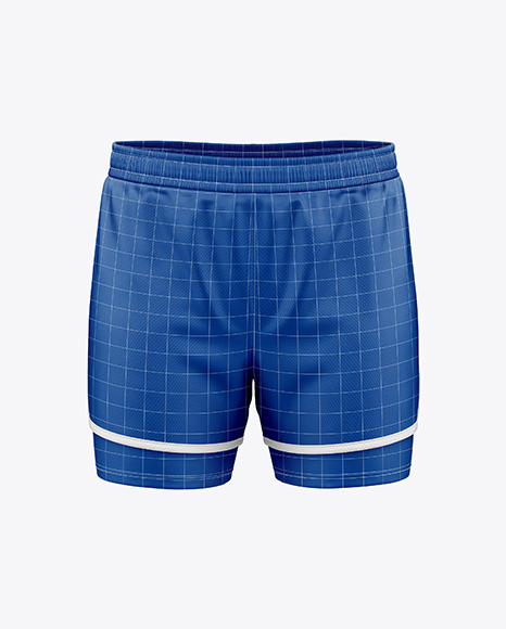 Men's Double-Layer Shorts Mockup - Front View