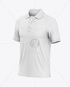 Men's Heather Raglan Polo Shirt Mockup - Half Side View