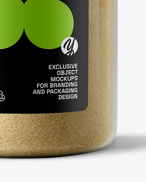 Plastic Jar with Ground Cardamom Mockup