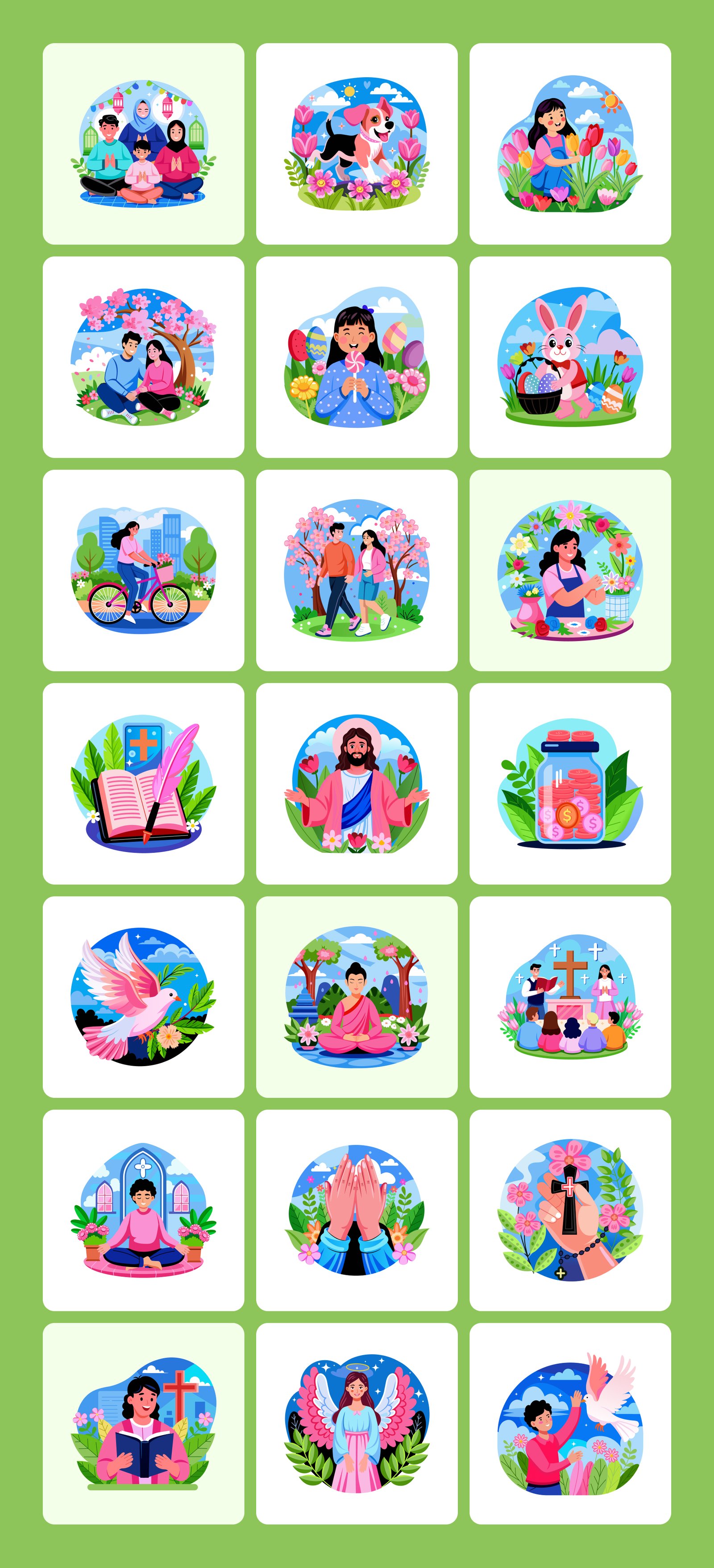 Easter Illustrations Bundle
