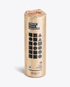 Kraft Paper Round Snack Package Mockup