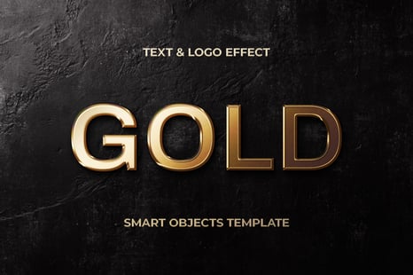Glowing Gold Text & Logo Effect - Gold filter photoshop