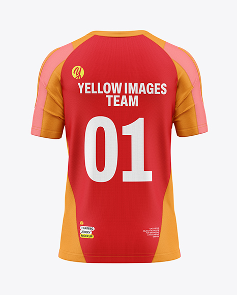 Training Short Sleeve Jersey Mockup - Back View