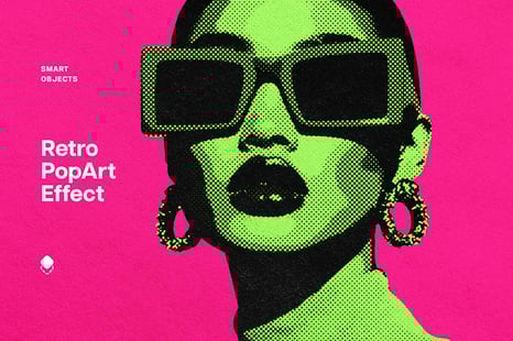 Pop Art Halftone Template Effect - Creative Store