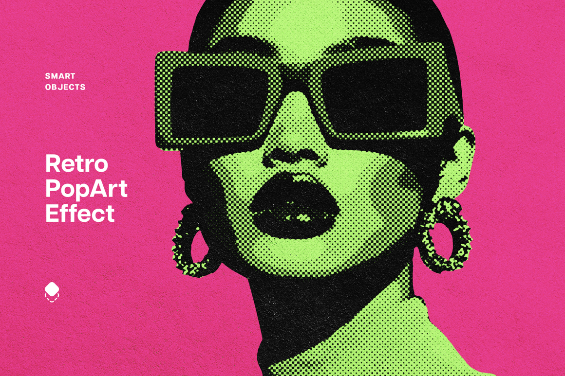 Pop Art Halftone Template Effect