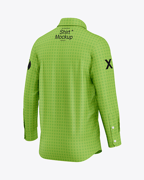Men's Long Sleeve Shirt Mockup - Half Side View