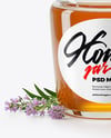 Glass Jar with Wildflower Honey Mockup