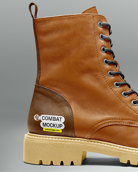 Women's Combat Boot Mockup