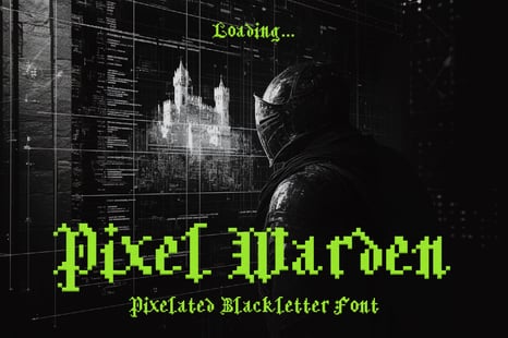 Pixel Warden - Blackletter Typeface - Fonts