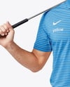 Man Wearing Golf Shirt and Chinos Mockup