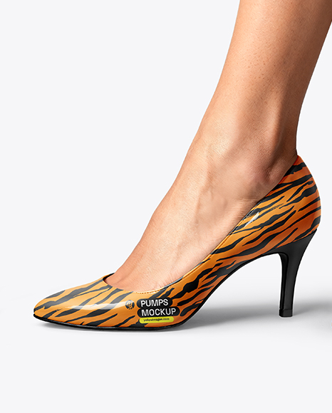 Pair of Pumps on Woman's Legs Mockup