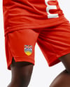 Black Woman Wearing Full Basketball Kit Mockup