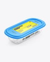 Clear Plastic Container with Matte Plastic Lid Mockup