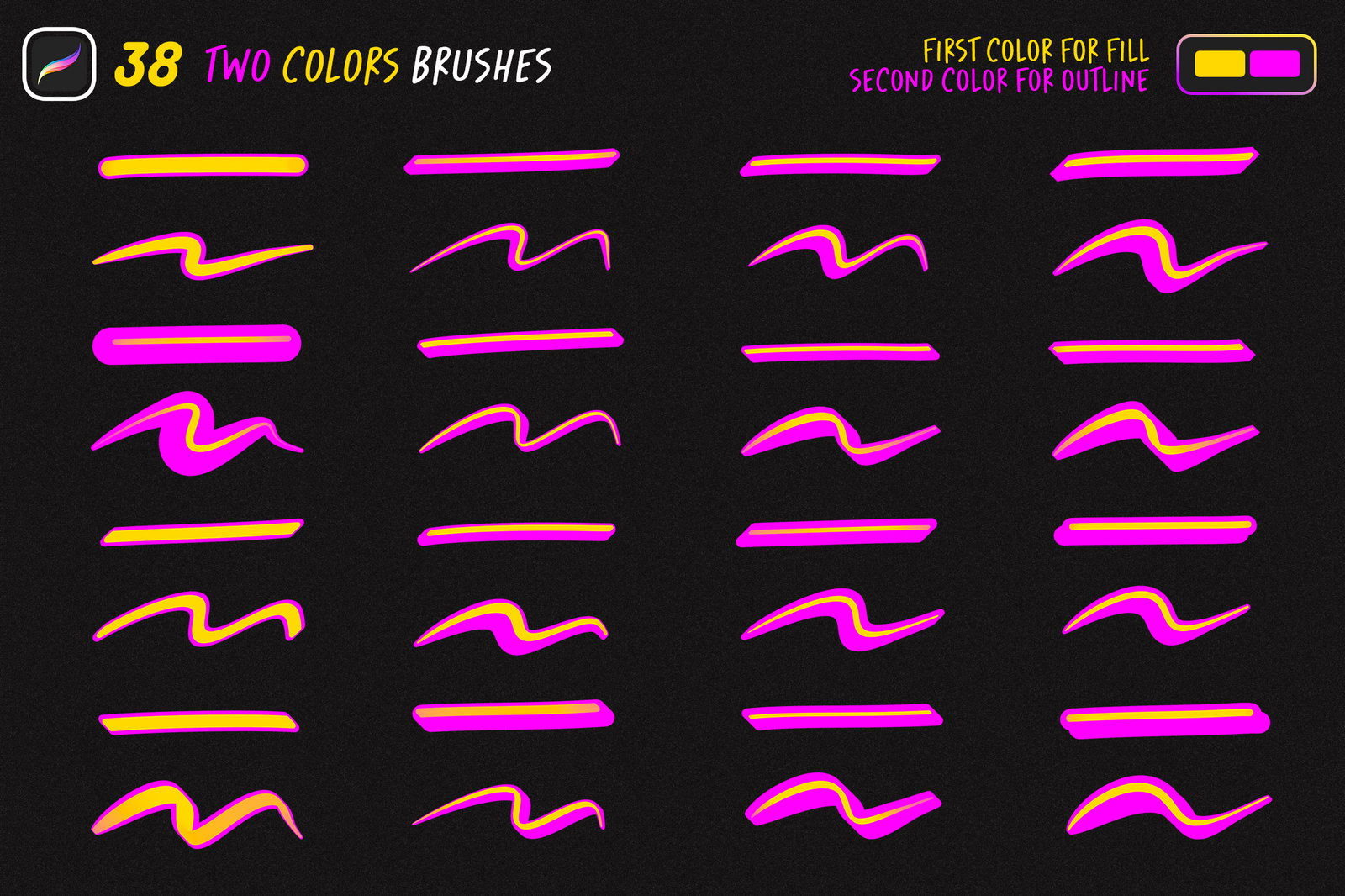 Outline Procreate Brushes