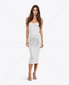 Woman Wearing Tight Dress Mockup