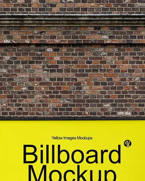 Billboard on a Brick Wall Mockup