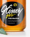 Glass Jar with Eucalyptus Honey Mockup