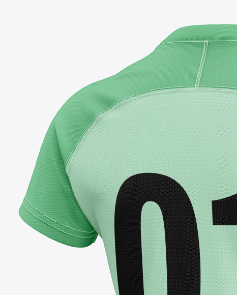 Women's Jersey Mockup - Back Half Side View