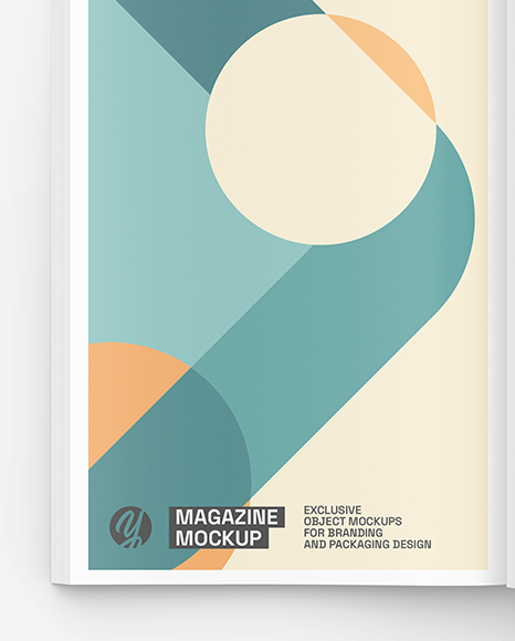 Opened Magazine Mockup - Top View