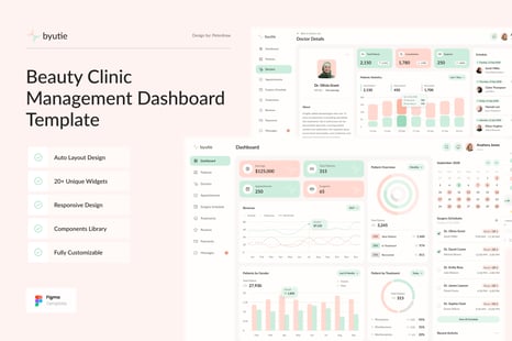 Byutie - Beauty Clinic Management Dashboard - UX & UI Kits