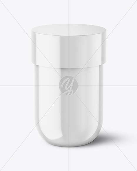 Glossy Cosmetic Jar Mockup