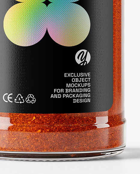 Glass Jar with Taco Seasoning Mockup