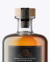 Whiskey Bottle with Wooden Cap Mockup