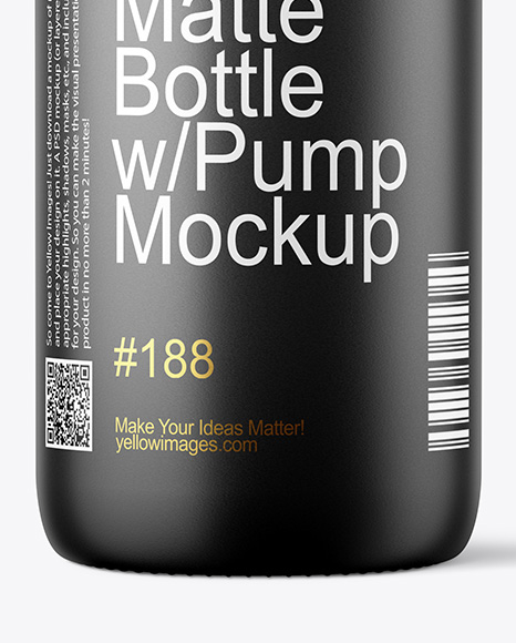 Matte Bottle with Pump Mockup