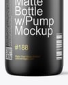 Matte Bottle with Pump Mockup