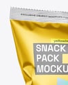 Matte Metallic Snack Bag Mockup