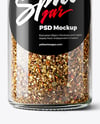 Spice Jar with Ground Pepper Mix Mockup