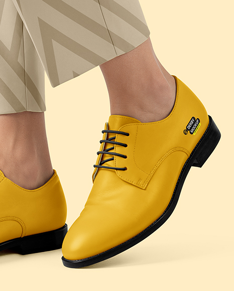 Derby Shoes on Woman's Legs Mockup