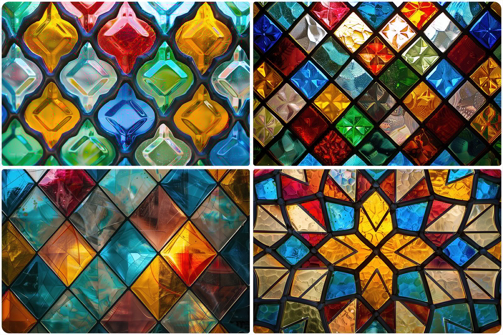 20 Stained Glass Texture Backgrounds
