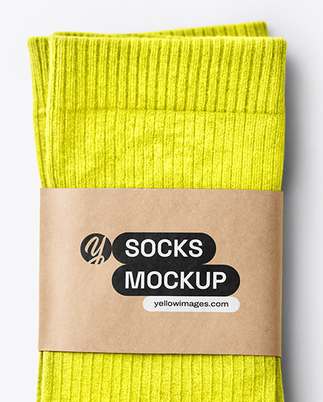 Socks with Label Mockup
