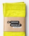 Socks with Label Mockup