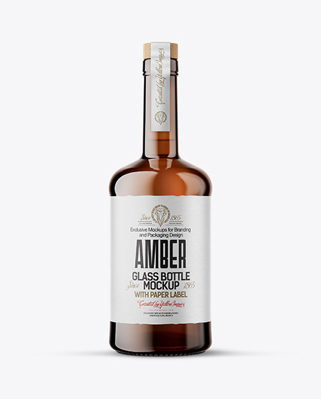 Amber Bottle Mockup - Packaging mockups