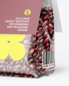 Transparent Package with Beans Mockup