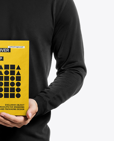 Man Holding Book Mockup
