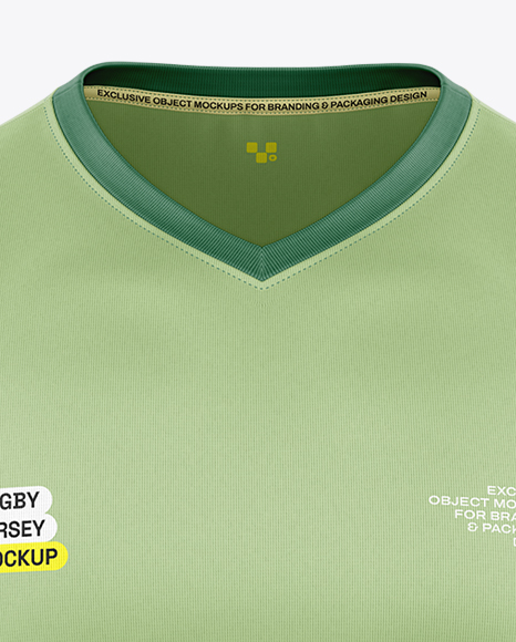 V-Neck Rugby Jersey Mockup - Front View