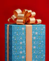 X-mas Present Box with Big Gold Bow Mockup