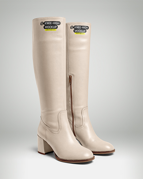 Pair of High-Knee Boots Mockup