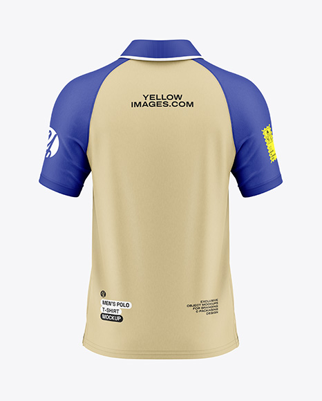 Men's Raglan Polo Shirt Mockup - Back View - Men's+Soccer+Raglan+Jersey+Mockup+-+Back+View+45040+...