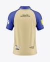 Men's Raglan Polo Shirt Mockup - Back View