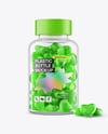Plastic Bottle with Gummies Mockup